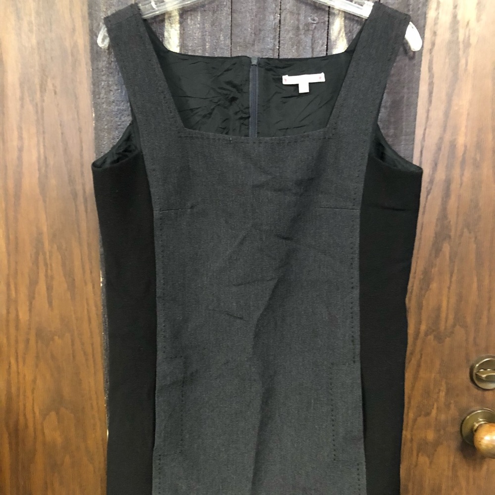 Nanette Lepore Black Grey Dress 10 Sleeveless Sheath Pockets Short Women’s